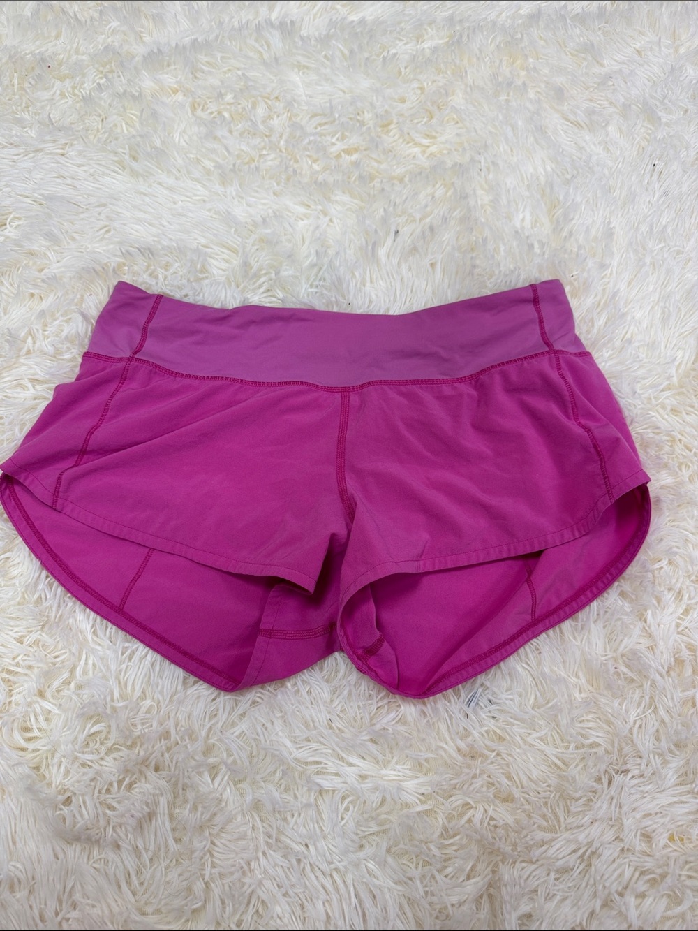 LULULEMON LOWRISE SONIC PINK 2.5” SPEEDUP SHORTS